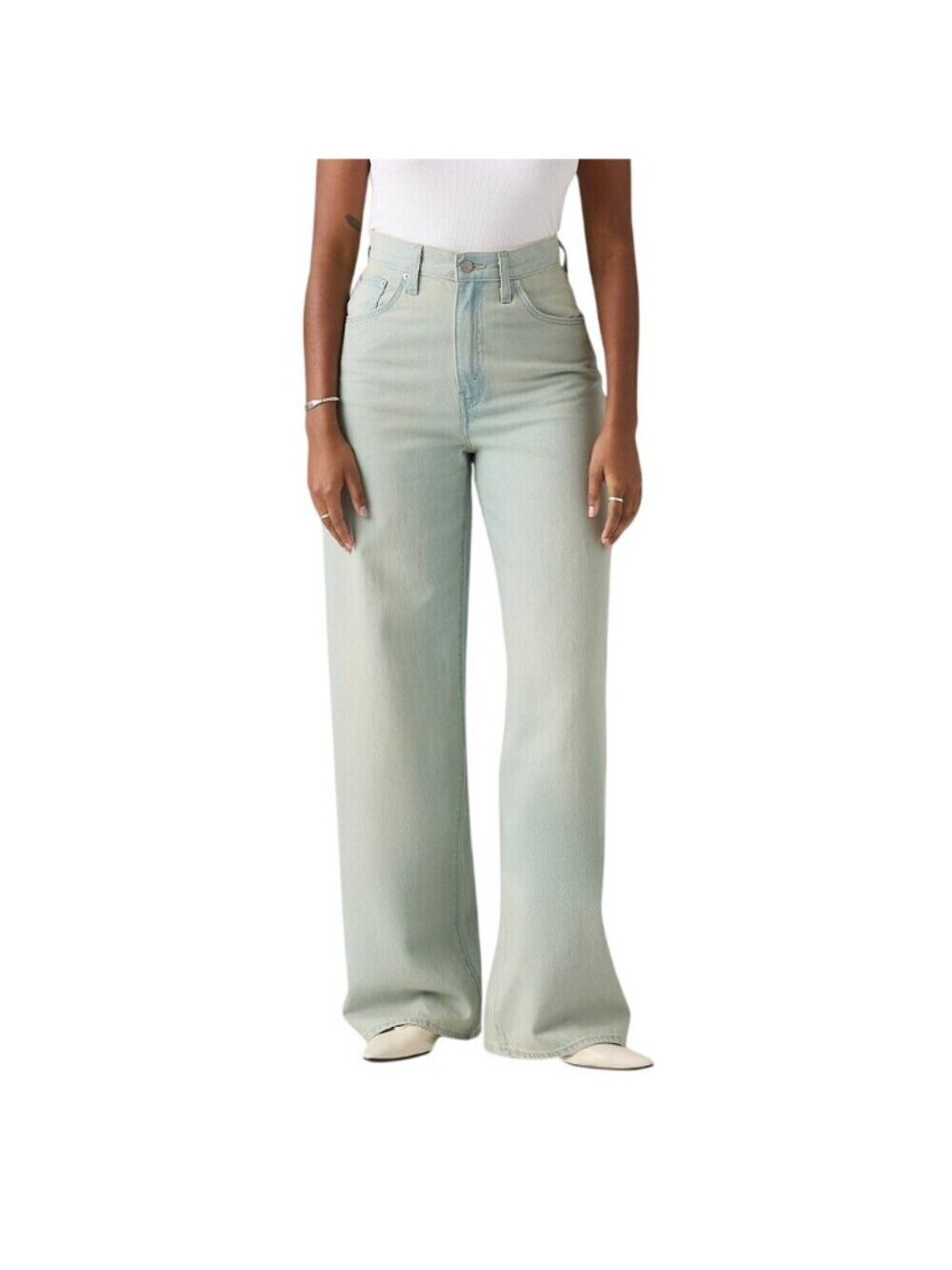 NWT Levi's Jeans Button Fly High Rise Relaxed Straight Leg On Blast Blue 28X31